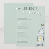 ビキニとマティーニの花嫁お披露目ウィークエンドの予定 招待状 (正面/裏面)