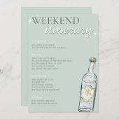 ビキニとマティーニの花嫁お披露目週末スケジュール 招待状 (正面/裏面)