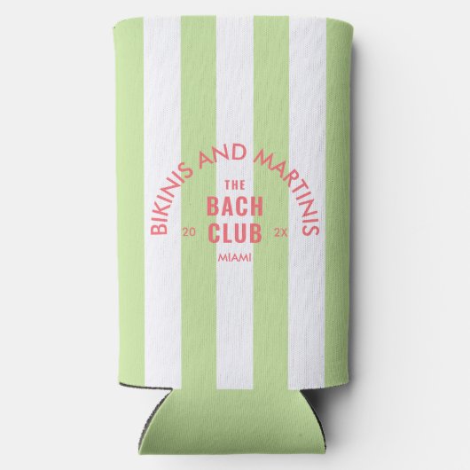 ビキニとマティーニ ザ・バッハ・クラブ グリーンストライプ スリム缶クーラー (裏面)