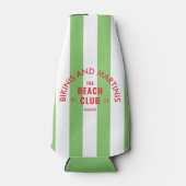 ビキニとマティーニ ザ・ビーチ・クラブ グリーンストライプ ボトルクーラー (正面)