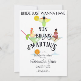 ビキニとマティーニ 熱帯のプール ハン バチェロレッテ 招待状
