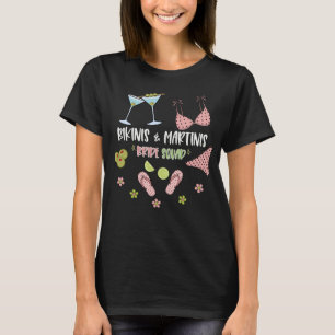 ビキニとマティーニ 花嫁チーム ビーチの雰囲気 Tシャツ