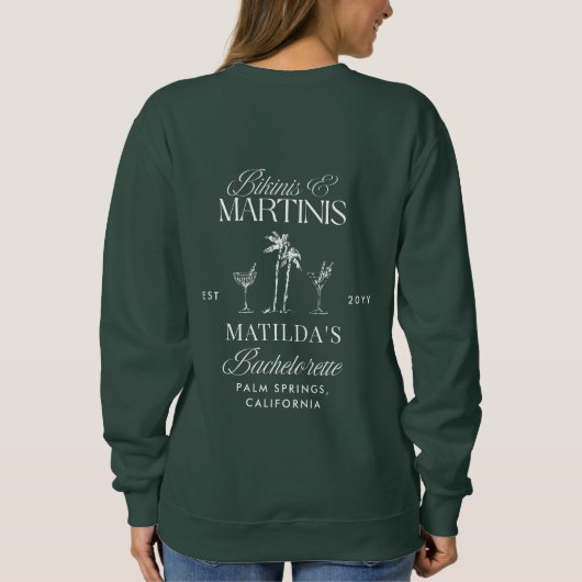 ビキニとマルティニのエレガントヴィンテージバチェロレッテ スウェットシャツ (裏面)