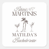 ビキニとマルティニのエレガントヴィンテージバチェロレッテ スクエアシール (正面)