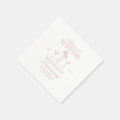 ビキニとマルティニのエレガントヴィンテージバチェロレッテ スタンダードカクテルナプキン (角)