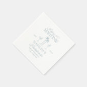 ビキニとマルティニのエレガントヴィンテージバチェロレッテ スタンダードカクテルナプキン (角)