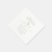 ビキニとマルティニのエレガントヴィンテージバチェロレッテ スタンダードカクテルナプキン (角)