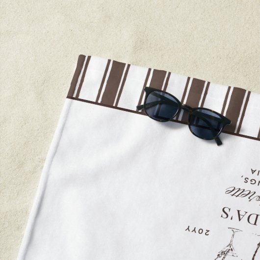 ビキニとマルティニのエレガントヴィンテージバチェロレッテ ビーチタオル (インサイチュ)