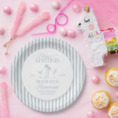 ビキニとマルティニのエレガントヴィンテージバチェロレッテ ペーパープレート (パーティー)