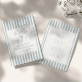 ビキニとマルティニのエレガントヴィンテージバチェロレッテ 招待状