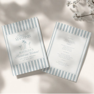 ビキニとマルティニのエレガントヴィンテージバチェロレッテ 招待状