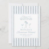 ビキニとマルティニのエレガントヴィンテージバチェロレッテ 招待状 (正面)