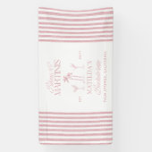 ビキニとマルティニのエレガントヴィンテージバチェロレッテ 横断幕 (縦)