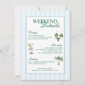 ビキニとマルティニのバチェロレッテ日程 招待状 (裏面)