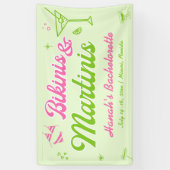 ビキニとマルティーニのバチェロレッテパーティーウェルカム 横断幕 (縦)