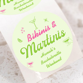 ビキニとマルティーニのバチェロレッテパーティー ラウンドシール