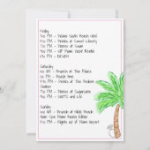 ビキニとマルティーニのパーティーウィークエンド  招待状 (裏面)