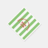 ビキニとマルティーニ ザ・ビーチ・クラブ グリーンストライプ スタンダードカクテルナプキン (角)