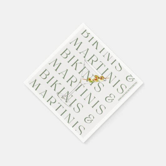 ビキニとマルティーニ スタンダードカクテルナプキン (角)