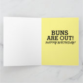 ビキニのお尻の女の子の誕生日カード カード (内部)