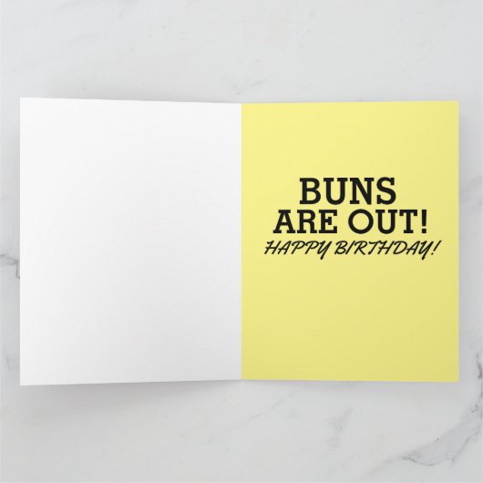 ビキニのお尻の女の子の誕生日カード カード (内部)