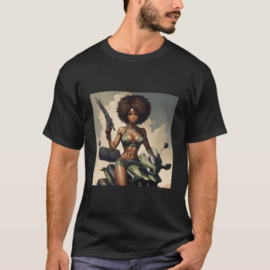 ビキニのアニメガール Tシャツ (正面)