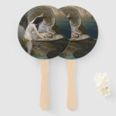 ビキニのニンフに Seashellで発見された水の赤ちゃん ハンドファン (正面&裏面)