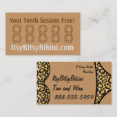 ビキニのヒョウのプリント 名刺 (正面/裏面)