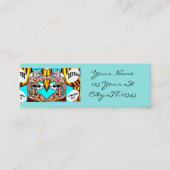 ビキニのブロンドの女性によって入れ墨される女性 スキニー名刺 (正面)