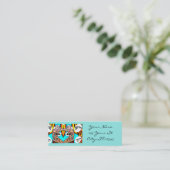 ビキニのブロンドの女性によって入れ墨される女性 スキニー名刺 (スタンド正面)