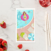 ビキニのプール女子ビーチ (インサイチュ)