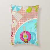 ビキニのプール女子ビーチ アクセントクッション (裏面(縦))