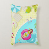 ビキニのプール女子ビーチ アクセントクッション (正面(垂直))