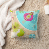 ビキニのプール女子ビーチ クッション (ブランケット)