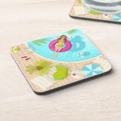 ビキニのプール女子ビーチ コースター (左側)