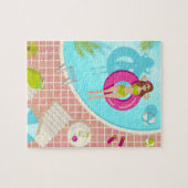 ビキニのプール女子ビーチ ジグソーパズル (横)