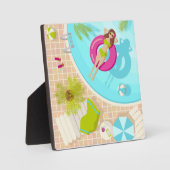 ビキニのプール女子ビーチ フォトプラーク (正面)