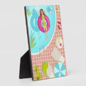 ビキニのプール女子ビーチ フォトプラーク (側面)