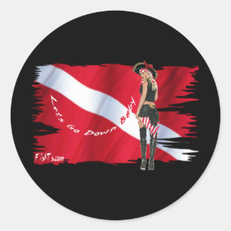 ビキニのホットダイビングベイブ ラウンドシール