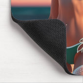 ビキニのマウスパッドで美しい女の子ポーズ マウスパッド (コーナー)