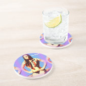 ビキニの女の子がコースターを飲むのを言う コースター (側面)