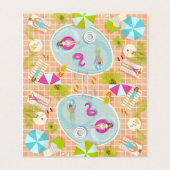 ビキニの女の子と男遊のスイミングプールゲーム (外部フラット)