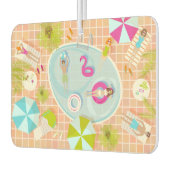 ビキニの女の子と男遊のスイミングプールゲーム カーエアーフレッシュナー (左)