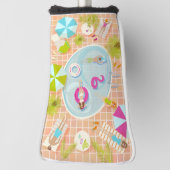 ビキニの女の子と男遊のスイミングプールゲーム ゴルフヘッドカバー (回転90)