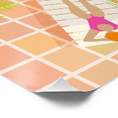 ビキニの女の子と男遊のスイミングプールゲーム ポスター (コーナー)