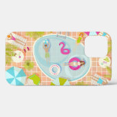 ビキニの女の子と男遊のスイミングプールゲーム Case-Mate iPhoneケース (裏面 (横))