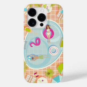 ビキニの女の子と男遊のスイミングプールゲーム Case-Mate iPhone 14 PROケース