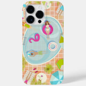 ビキニの女の子と男遊のスイミングプールゲーム Case-Mate iPhoneケース (裏面)