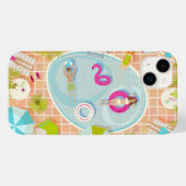 ビキニの女の子と男遊のスイミングプールゲーム Case-Mate iPhoneケース (裏面 (横))