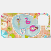 ビキニの女の子と男遊のスイミングプールゲーム Case-Mate iPhoneケース (裏面 (横))